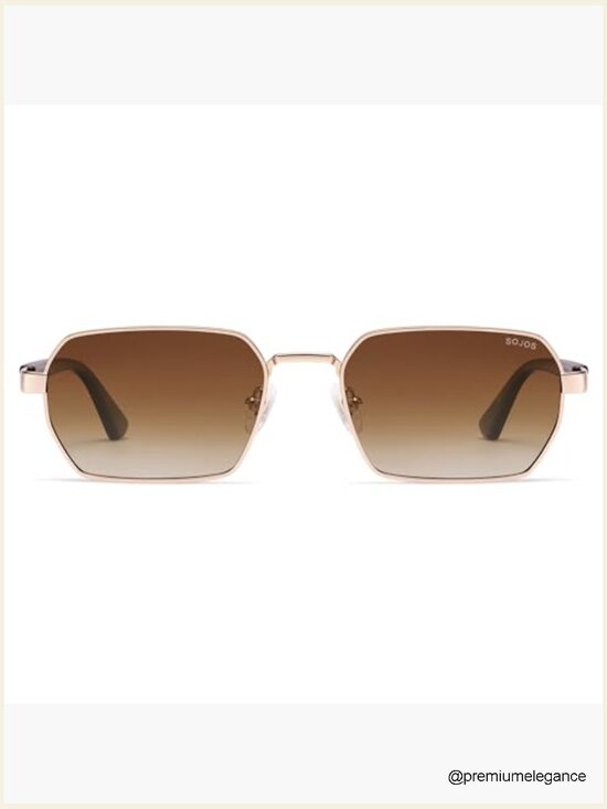Retro Rectangle Polarized Sunglasses for Men Women 90s Square Shades main image 6